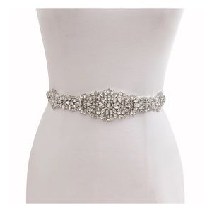 Bridal sash belt ivory
